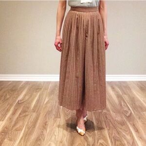 Massimo Dutti Houndstooth Highwaist Wideleg Coulotte Pant